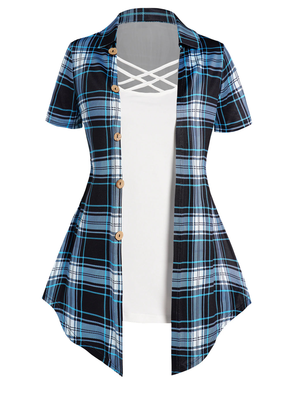 Criss-Cross Plaid Shirt
