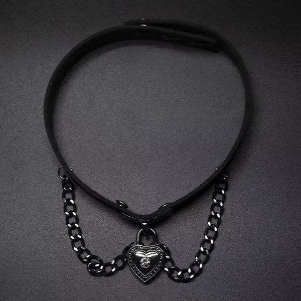Heart Chain Choker Necklace