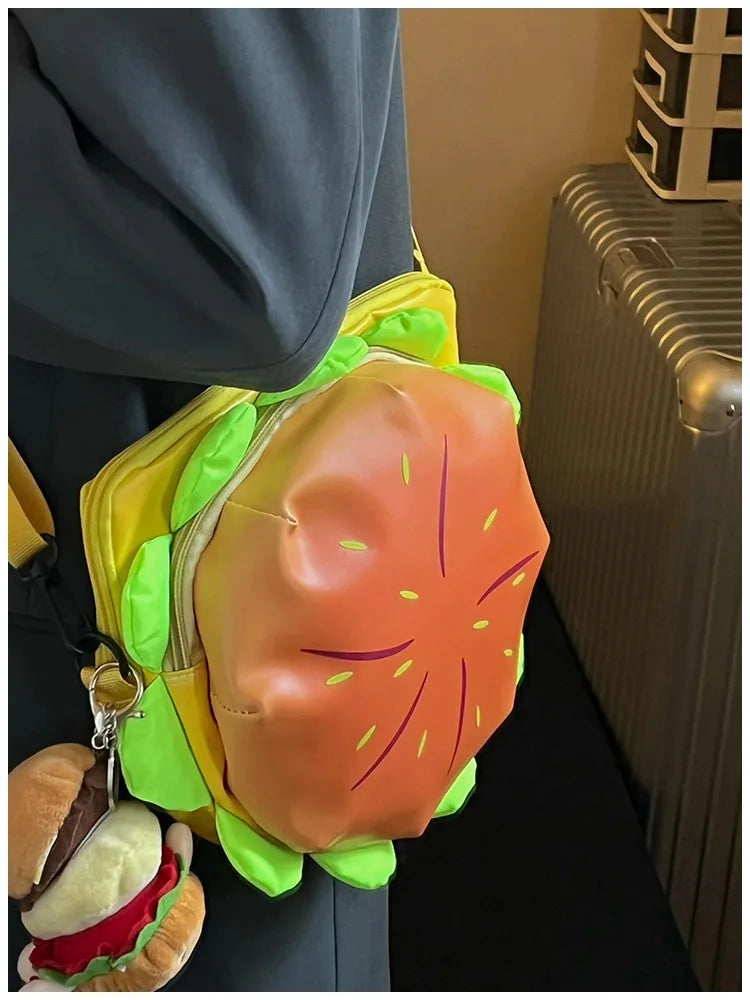 Hamburger Shaped Shoulder Handbag Purse