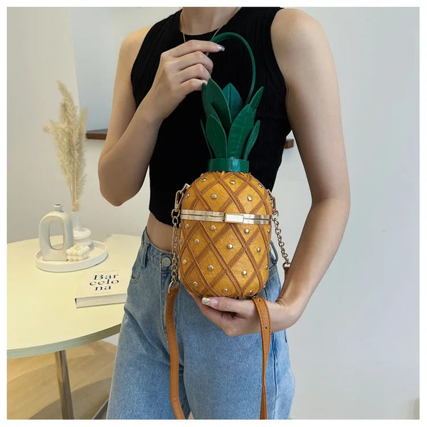 Pineapple Shaped Fruit Purse Shoulder Handbag