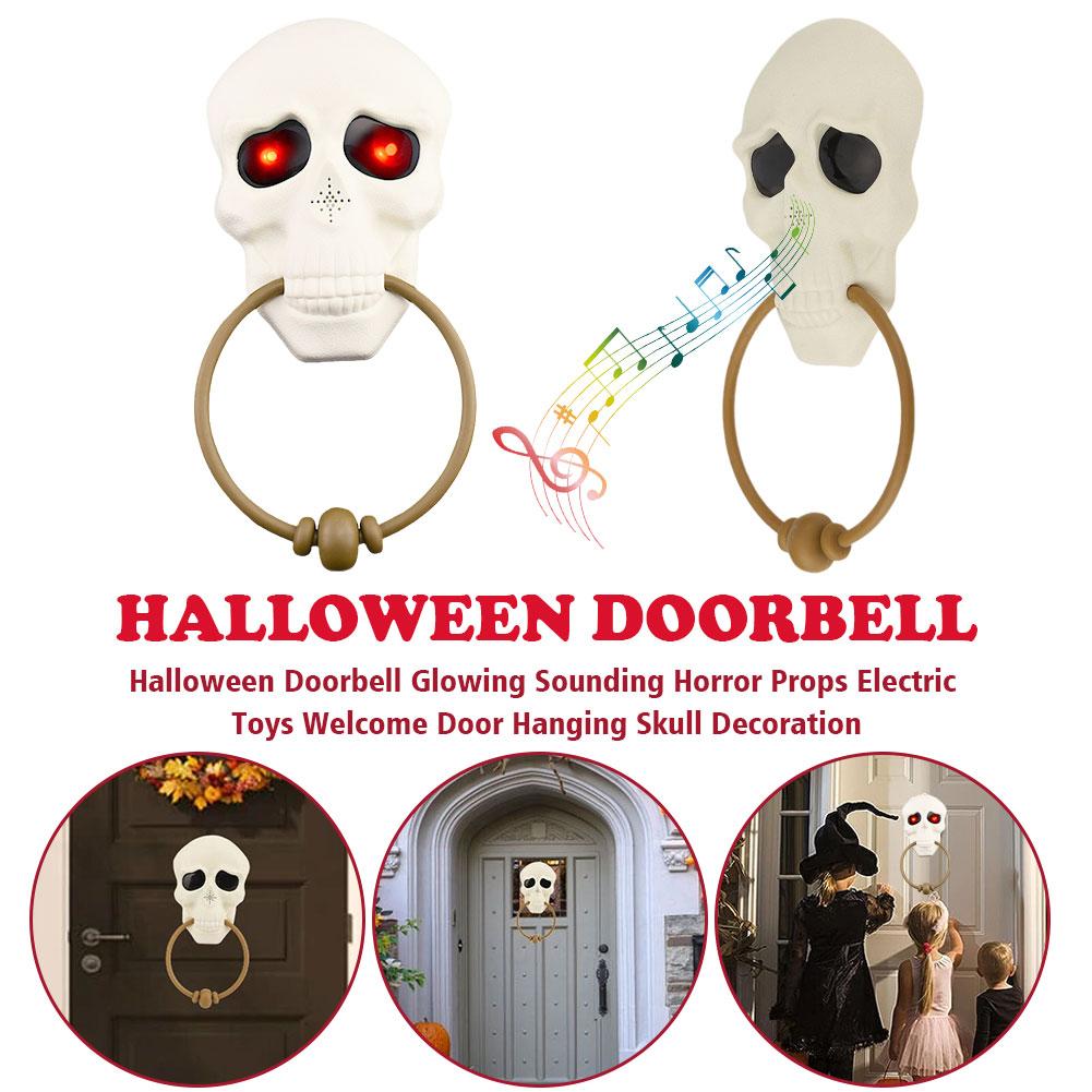 Skull Halloween Sounds & Light Doorbell