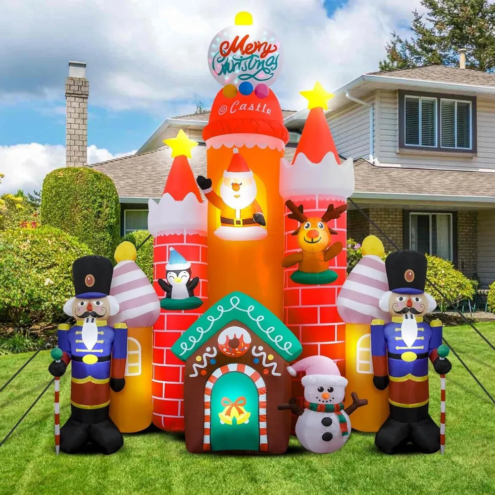 11ft Christmas Candy Castle Inflatable Decoration – The Official ...