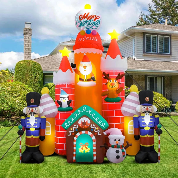 11ft Christmas Candy Castle Inflatable Decoration