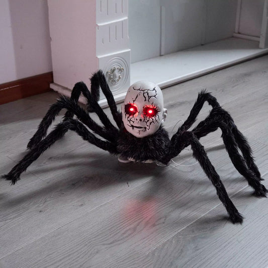 Scary Doll Face Walking Animated Spider