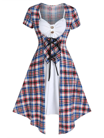 Plaid Gothic Style Dress