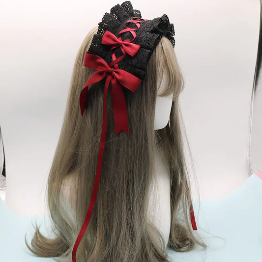 Gothic Bowknot Lace Headwear