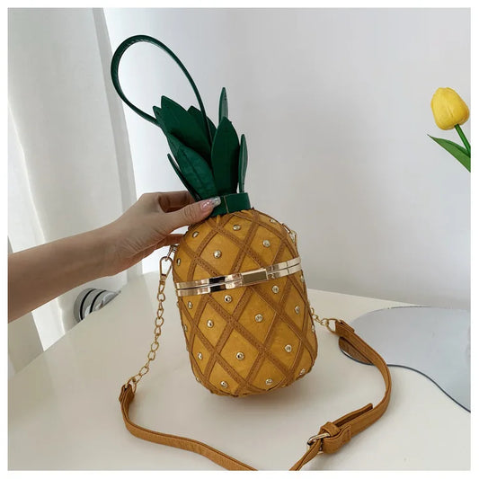 Pineapple Shaped Fruit Purse Shoulder Handbag