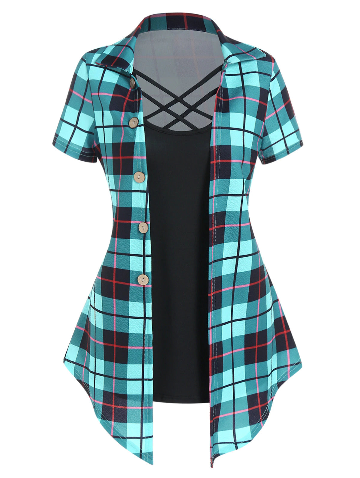 Criss-Cross Plaid Shirt