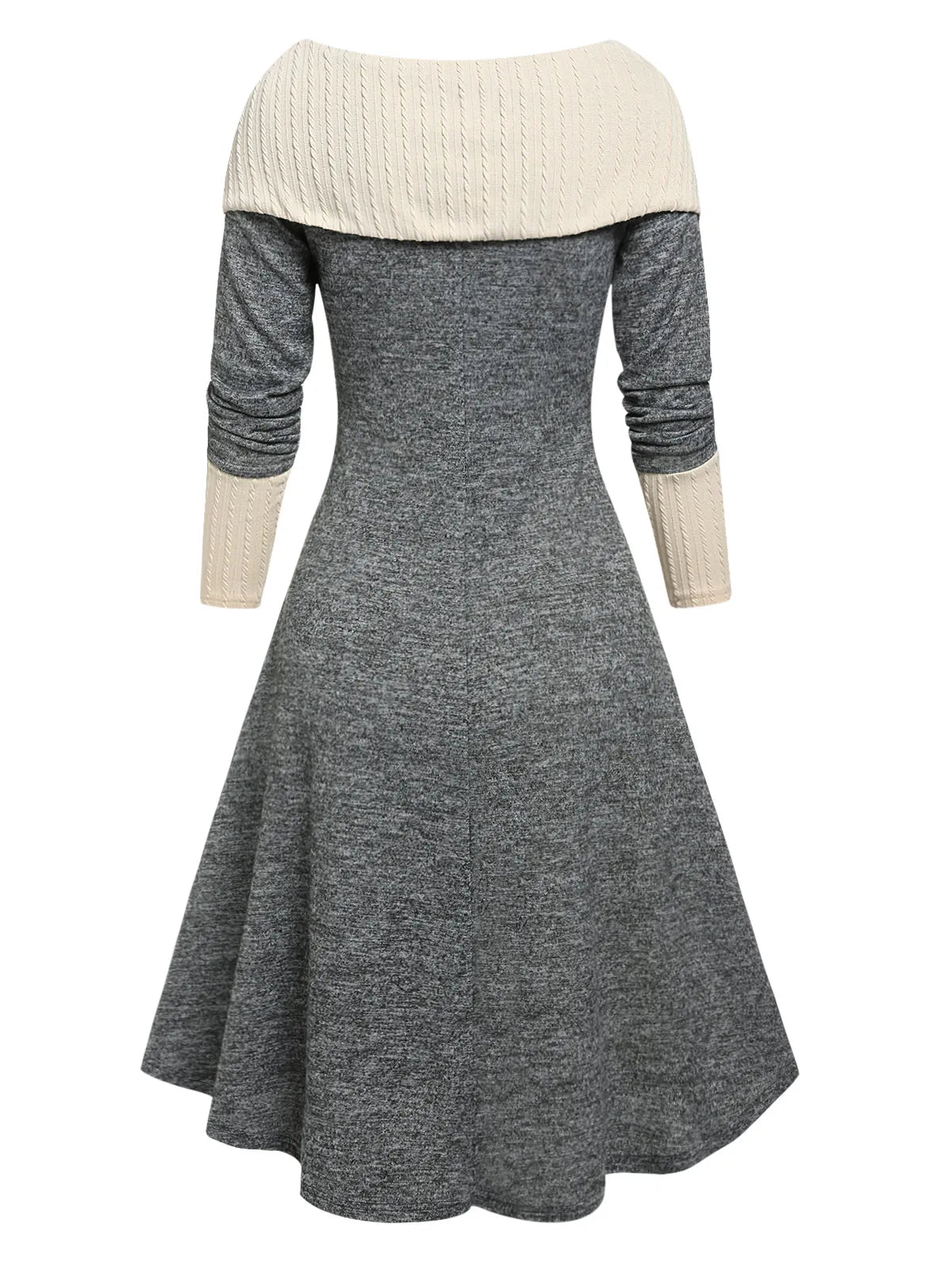 Long Sleeve Lace Up Knitted Dress