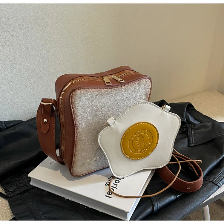 Egg and Toast 2 Piece Pouch Purse Set