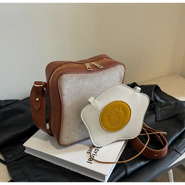 Egg and Toast 2 Piece Pouch Purse Set