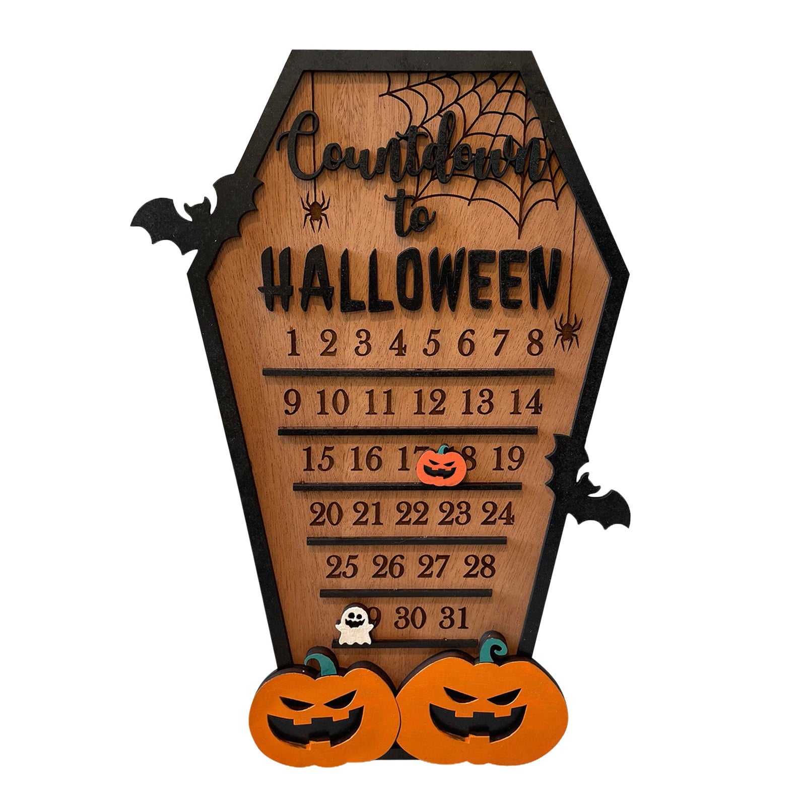 Halloween Countdown Wooden Calendar