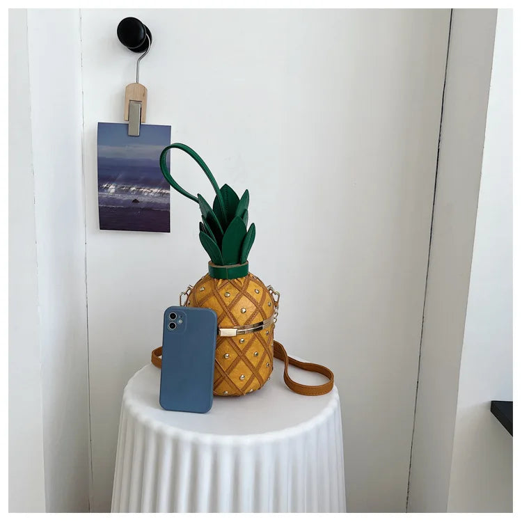 Pineapple Shaped Fruit Purse Shoulder Handbag