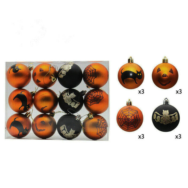 12pc Mini Halloween Tree Ornaments