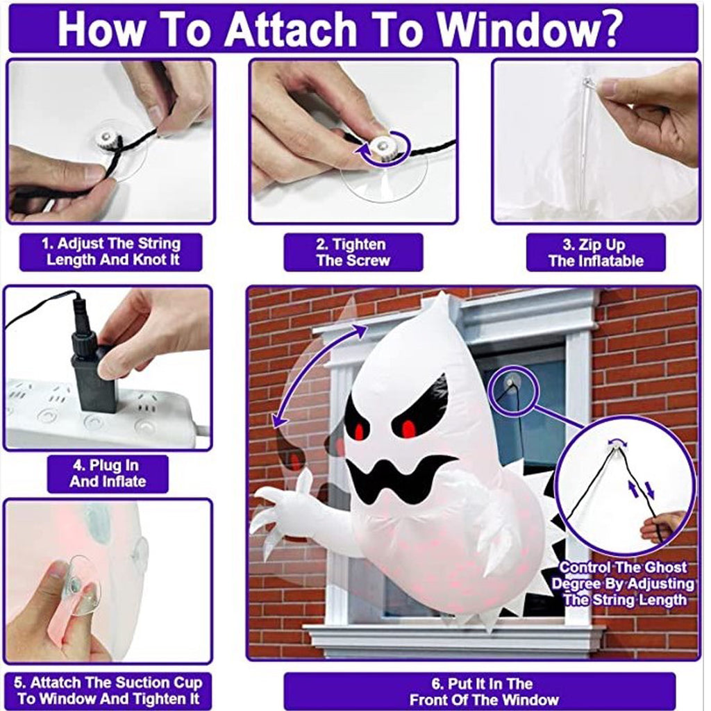 Halloween Window Hanging Inflatable Decoration