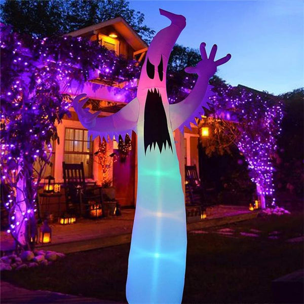 12FT Color Changing LED Inflatable Ghost - The Official Strange & Creepy Store!