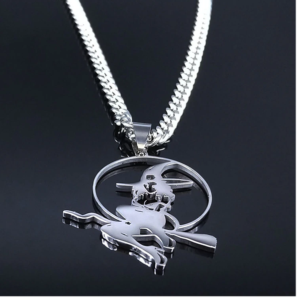 Witch Broom  Stainless Steel Necklace