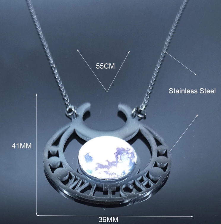 Stainless Steel Witch Necklace