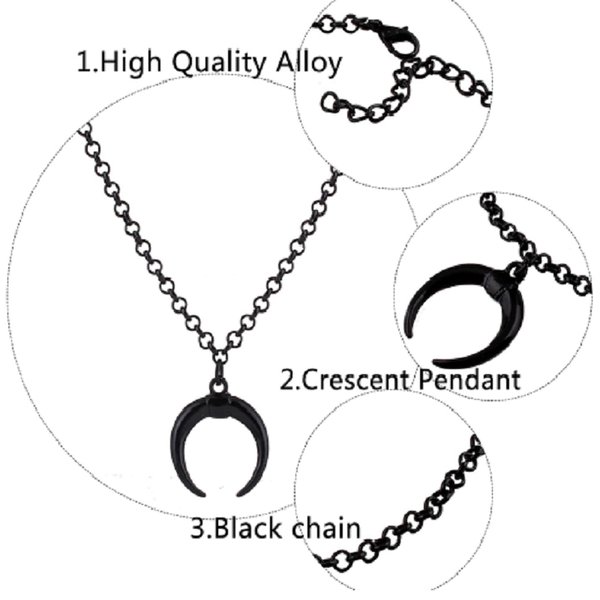 Black Moon Chain Necklace
