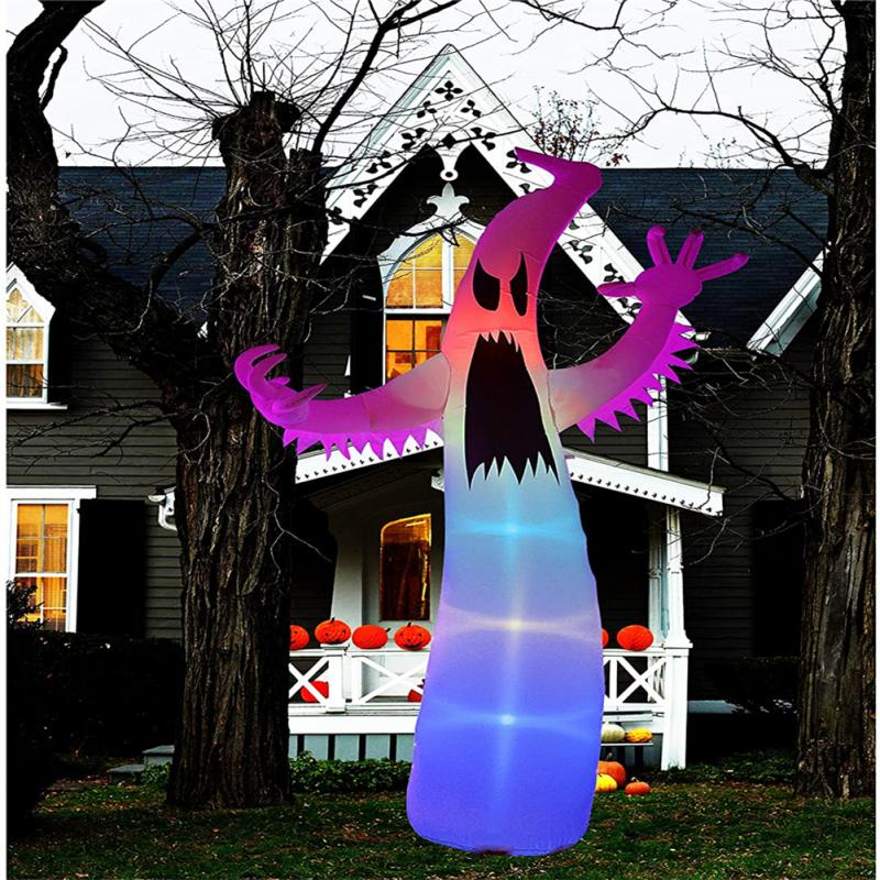 12FT Color Changing LED Inflatable Ghost - The Official Strange & Creepy Store!