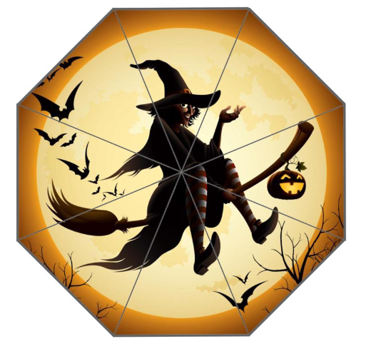 Foldable Sun And Rain Decorative Halloween Umbrellas