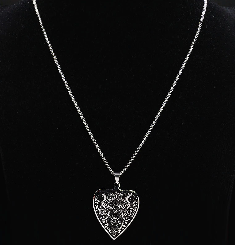 The Moon Heart Stainless Steel Necklace