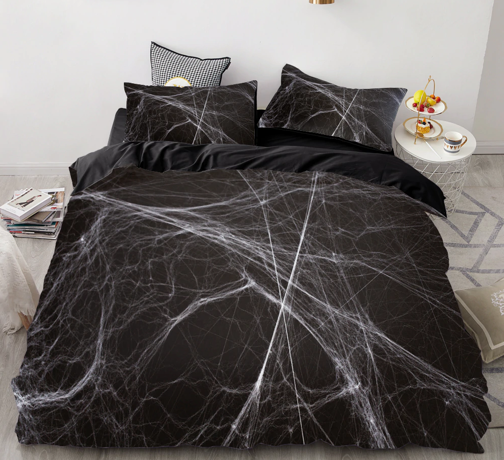 3D Printed Cobwebs Bedding Duvet Set