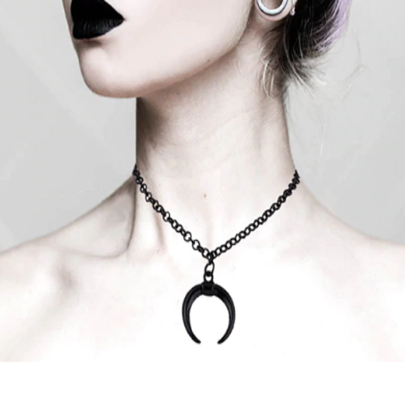 Black Moon Chain Necklace