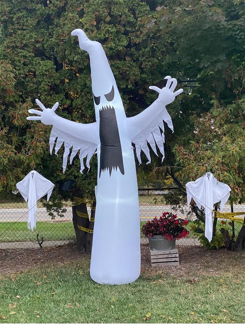 12FT Color Changing LED Inflatable Ghost - The Official Strange & Creepy Store!