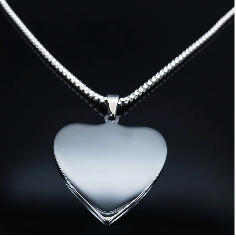 The Moon Heart Stainless Steel Necklace