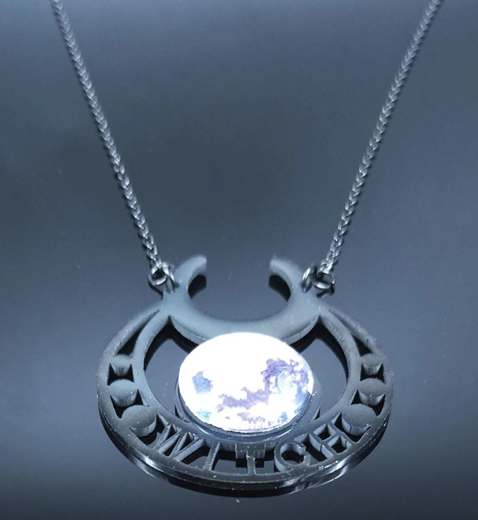 Stainless Steel Witch Necklace