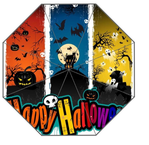 Foldable Sun And Rain Decorative Halloween Umbrellas