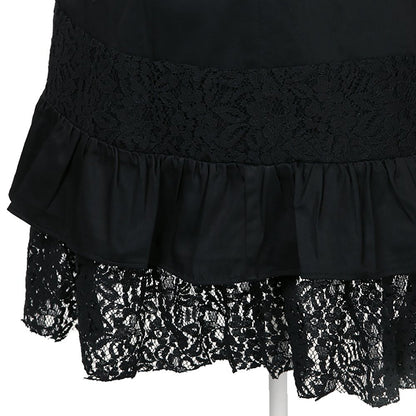 SteamPunk Black Lace Skirt