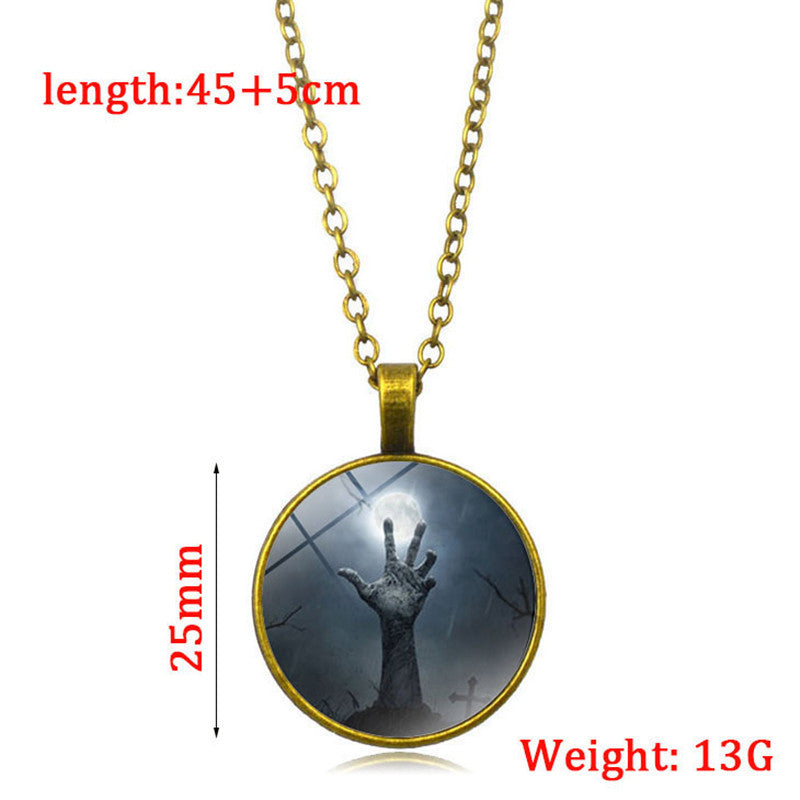 Luminous Haunted Hand Pendant Necklace