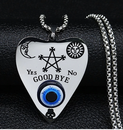 Ouija Blue Eye Stainless Steel Necklace