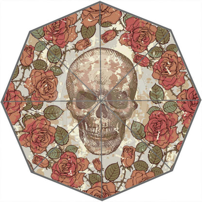 Foldable Sun And Rain Decorative Skull Umbrellas
