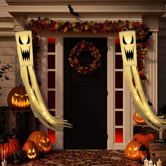 LED Light Hanging Spooky Ghost Halloween Decoration