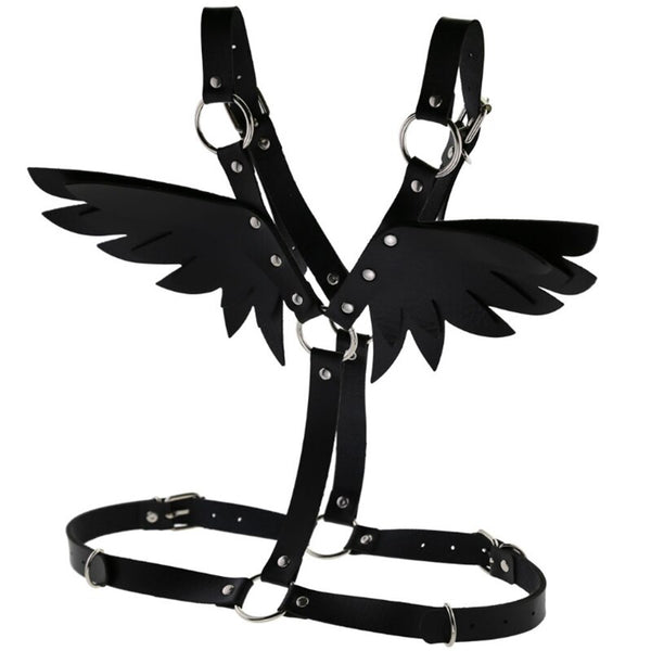 Angel Wings Leather Harness