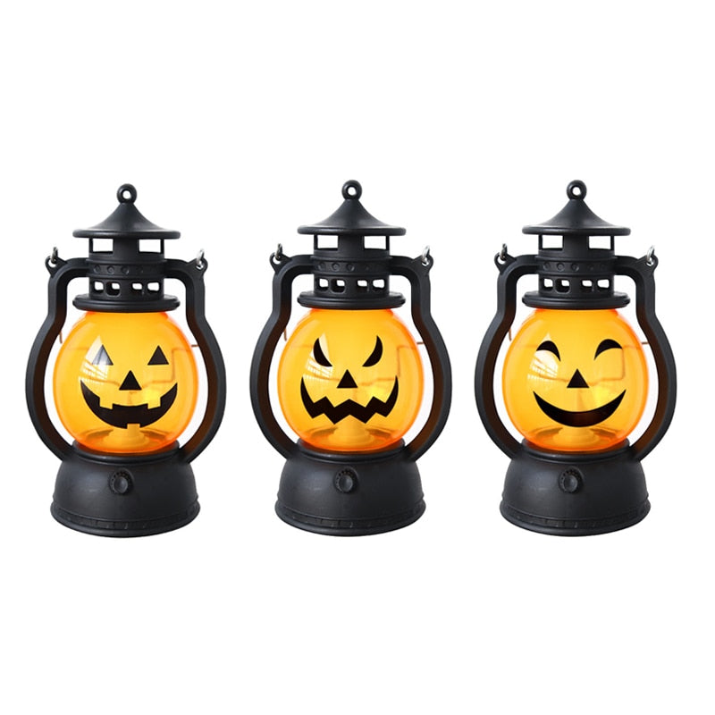 3pc Set Halloween Pumpkin LED Lanterns