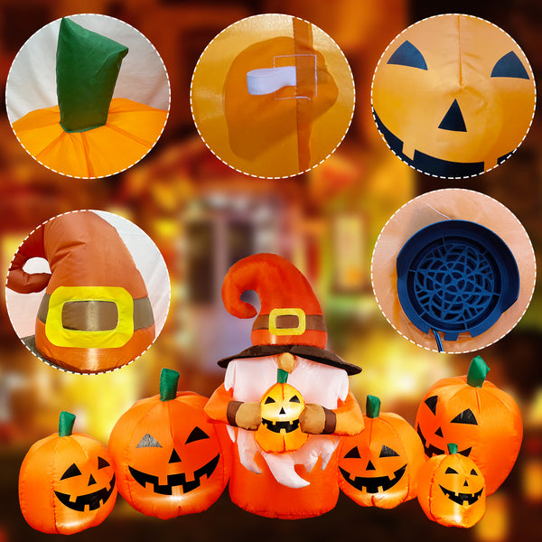 8FT Long LED Inflatable Pumpkin Decoration