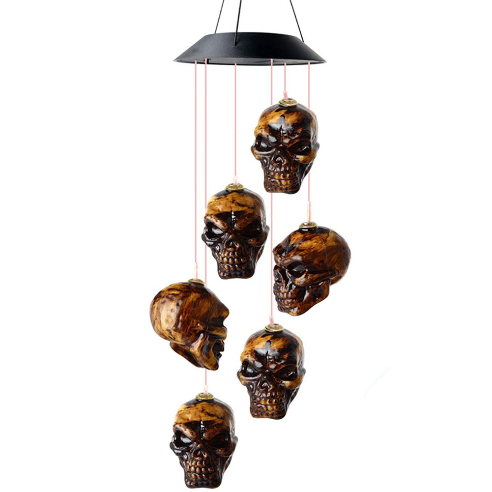 Solar LED Skull Wind Chimes