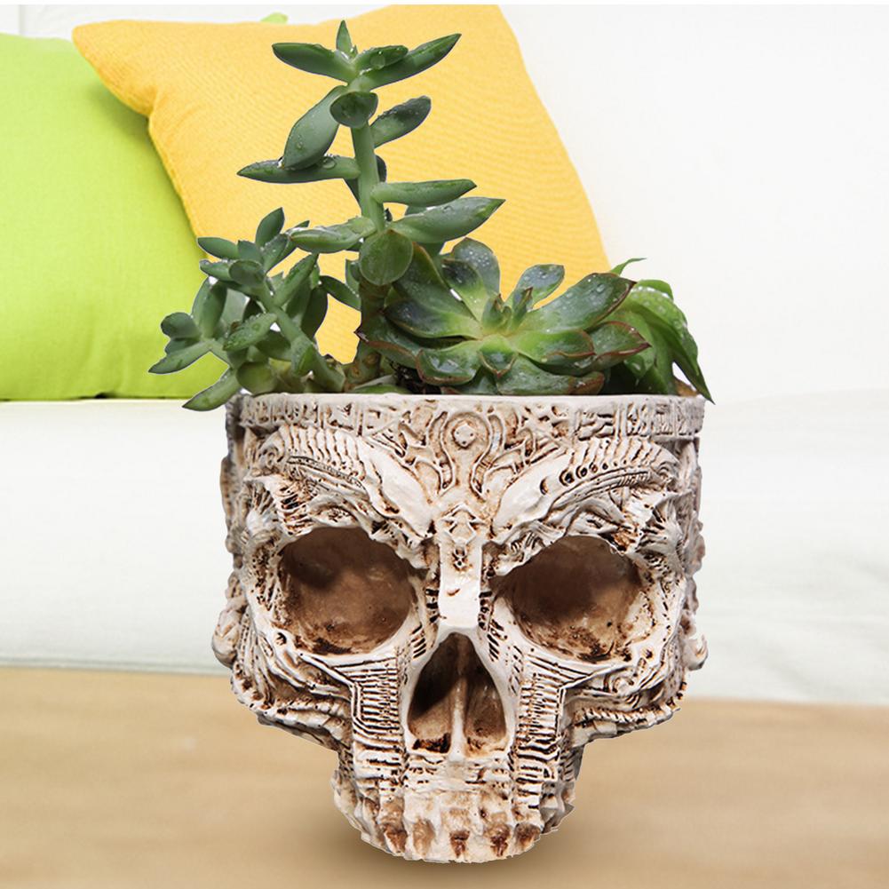 Creative Resin Skull Flower Pot