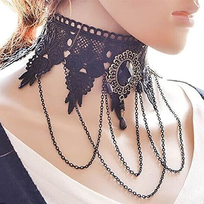 Lace Gothic Style Choker Necklace