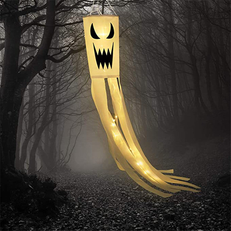 LED Light Hanging Spooky Ghost Halloween Decoration
