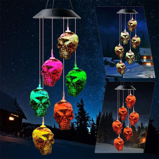 Solar LED Skull Wind Chimes