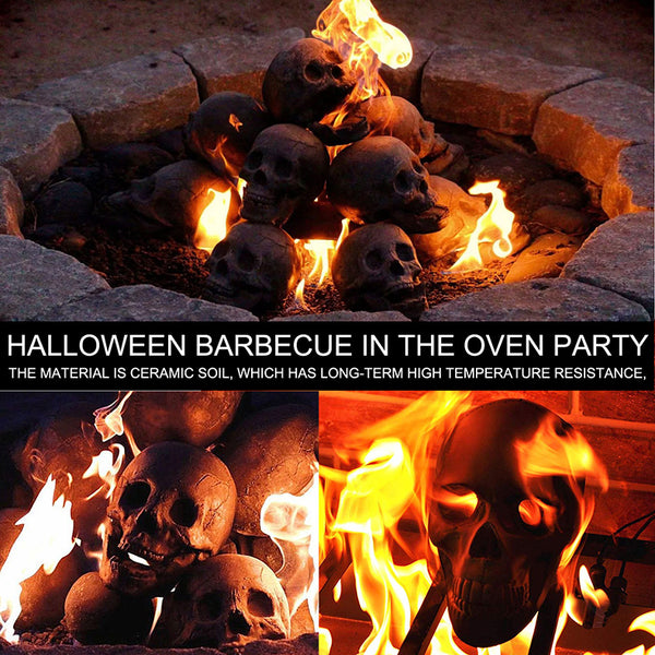 Skull Decoration Firepit Barbeque Props