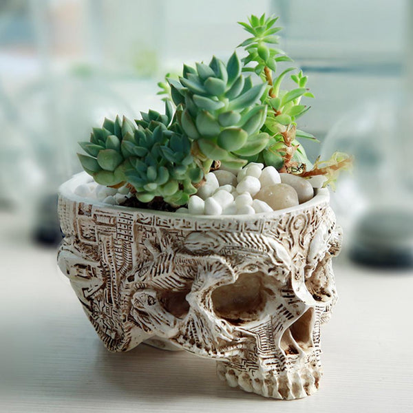 Creative Resin Skull Flower Pot