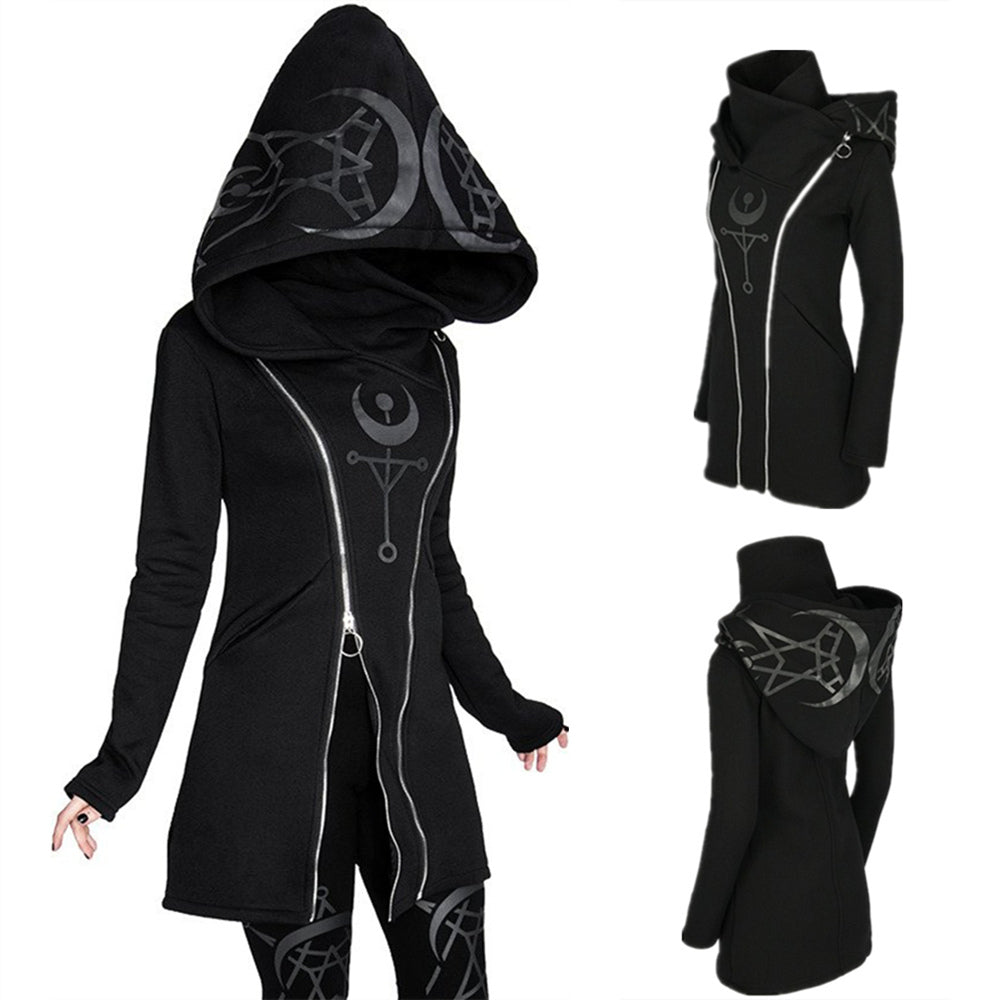 Gothic Zipper Up Hoodie