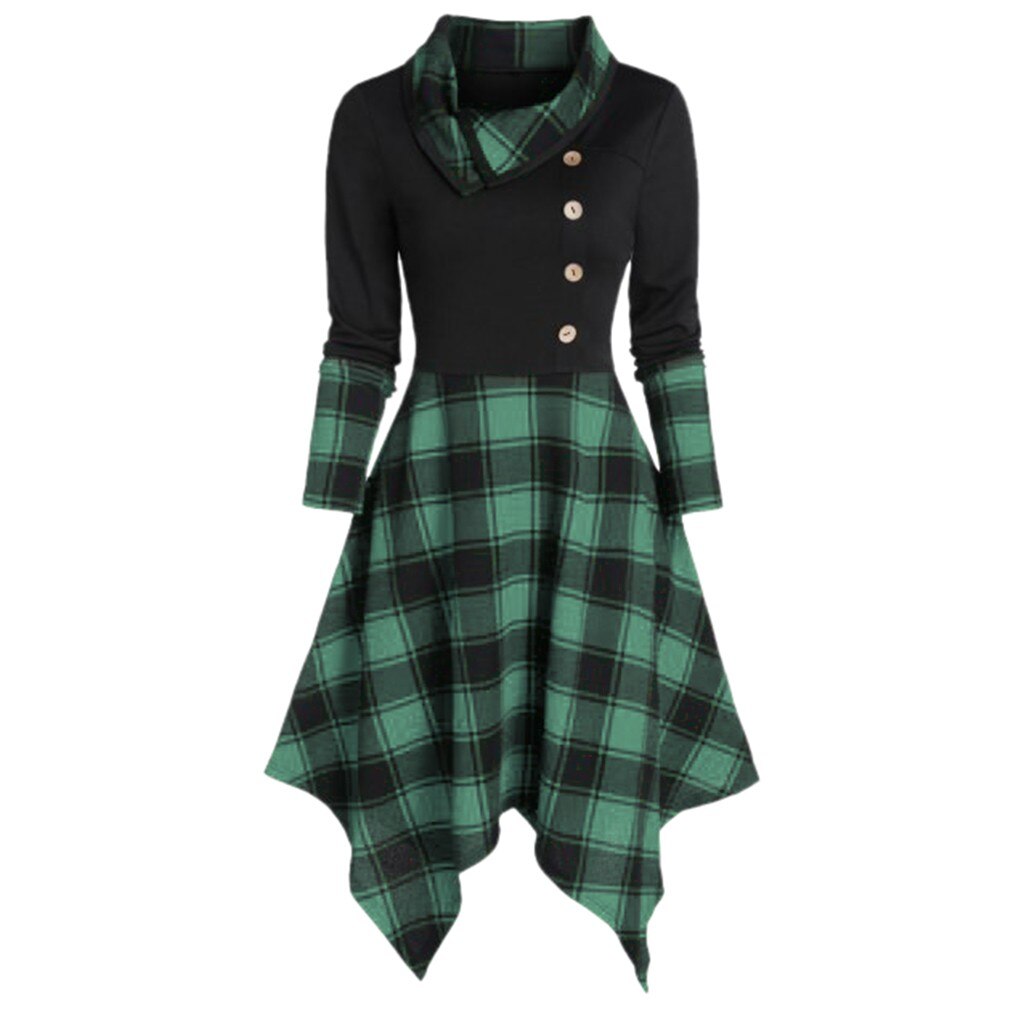 Gothic Style Plaid Dress