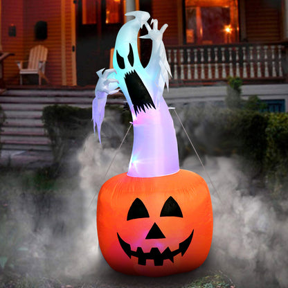 6FT Color Changing LED Inflatable Ghost Pumpkin